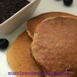 Banana Oat Protein Pancakes with Blueberry Chia Jam