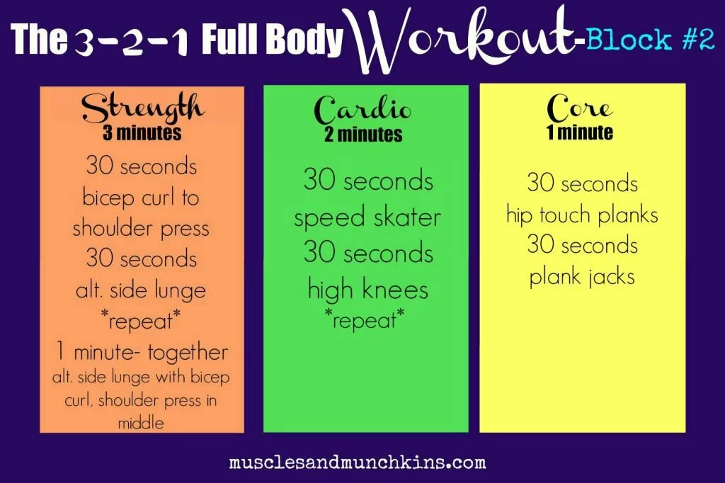 Check out this Jillian Michaels inspired workout. 3 minutes of cardio, 2 minutes of Strength, 1 minute of core. You will be sure to sweat at home or at the gym. 
