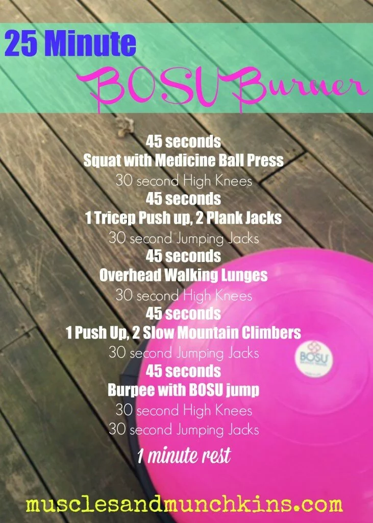 25 minute full body BOSU workout featuring all of my favorite BOSU exercises. You won't regret doing this TODAY, but you will feel it tomorrow. 